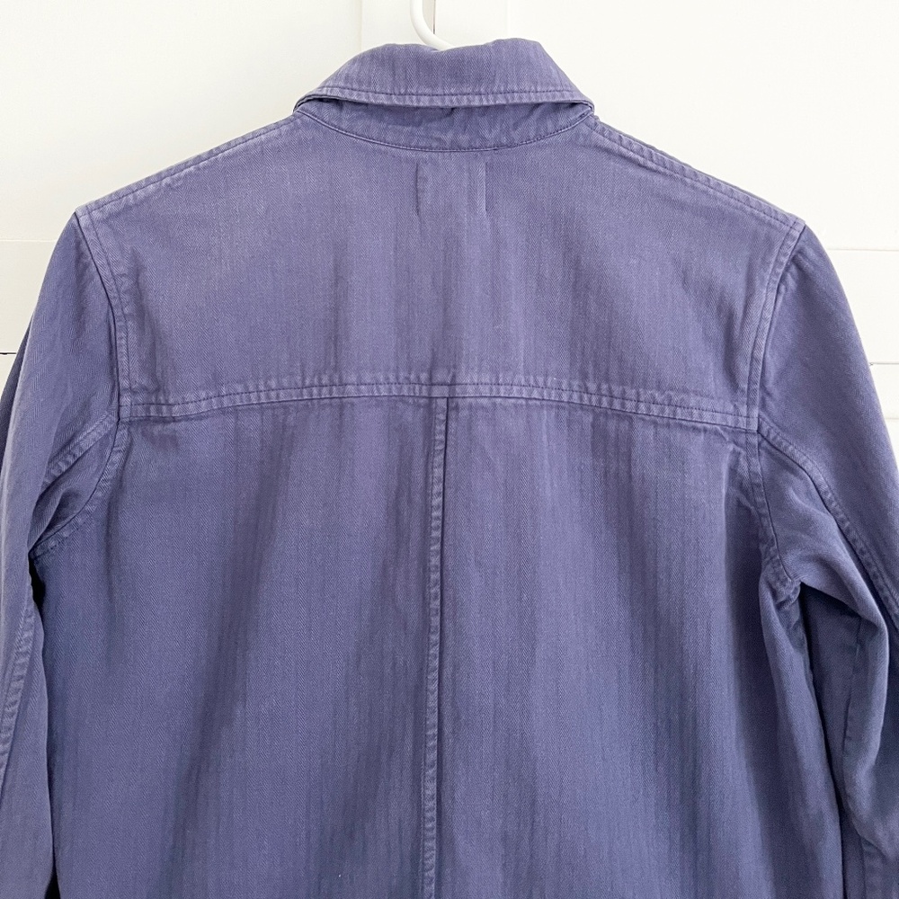 First Rite Twill Work Jacket French Blue Utility Chore Coat Small - Picture 8 of 10
